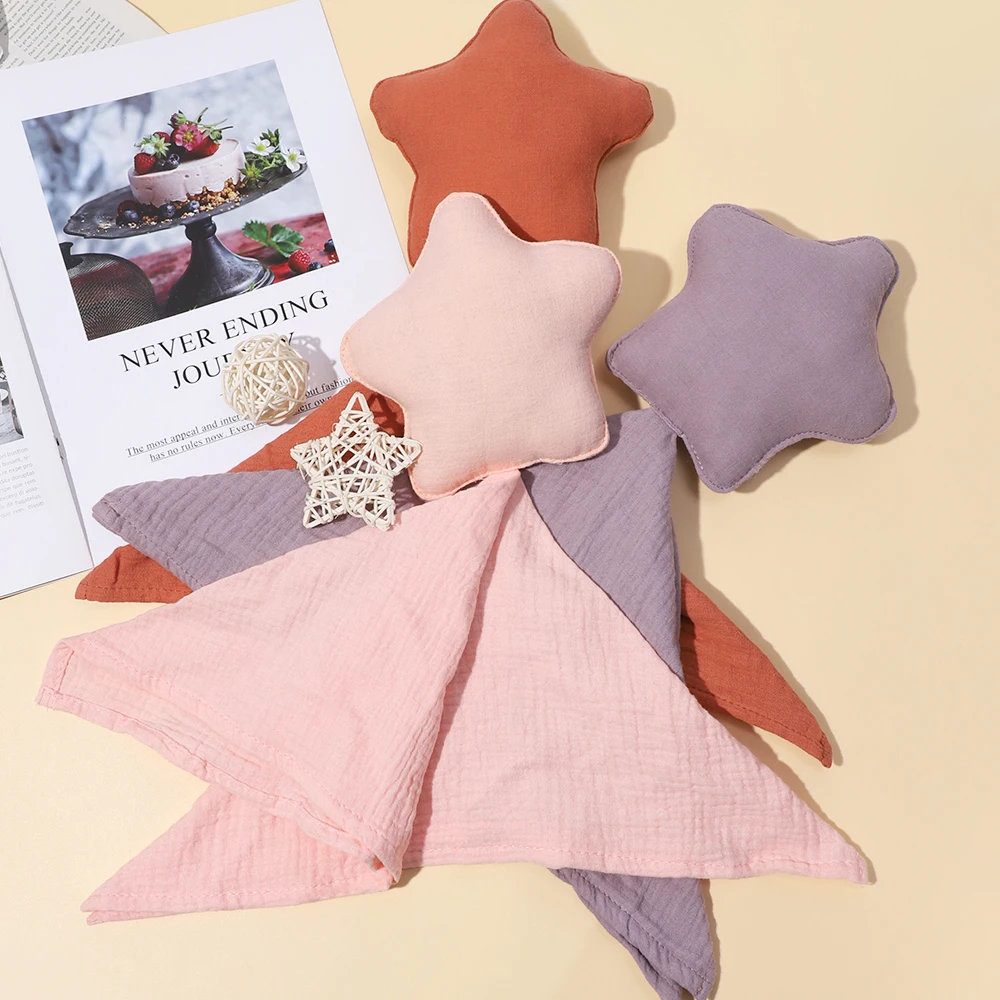 Baby Double Cotton Gauze Blanket Star Muslin Blankets for Babies Muslin Squares Newborn Baby Stuff Sleep Comforter Baby Born