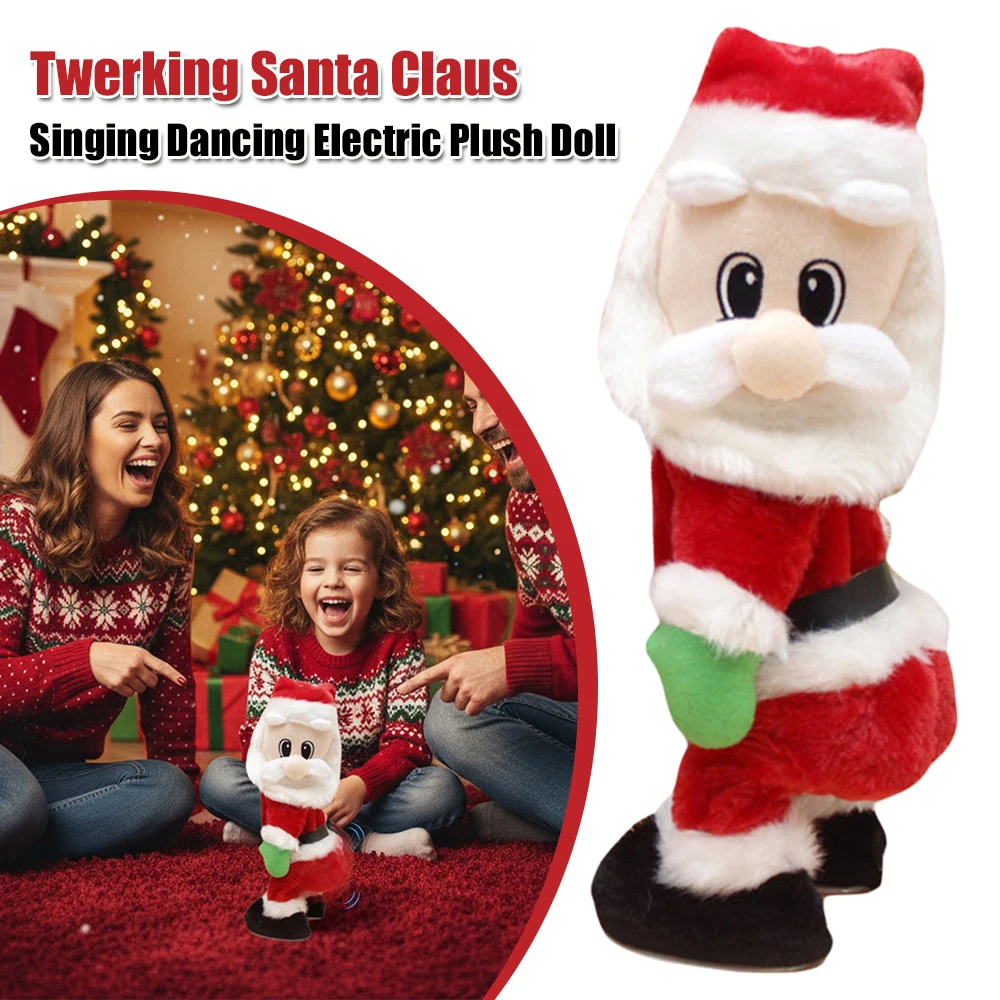 

Танцующий Санта-Клаус, пение, английская песня, пение и танцы, электрическое плюшевое украшение для дома, рождественские украшения для детей, подарок