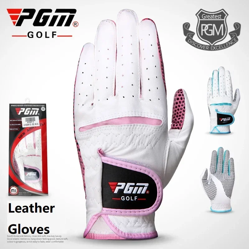 

1 Pair Women'S Golf Gloves Slip-Resistant Granules Microfiber Sheepskin Gloves Sunscreen Breathable Left/Right Hand Mittens