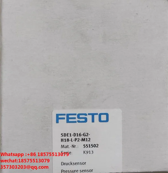 For FESTO 551502 SDE1-D16-G2-H18-L-P2-M12 Pressure Switch Brand New Original Authentic