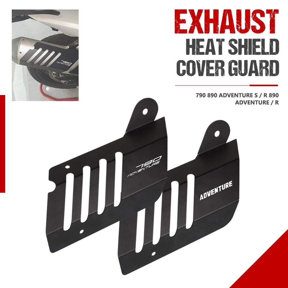 

Muffler Exhaust Pipe Protection Cover Guard Anti-scalding Shock Heat Shield For 790 Adventure S R 2019 2020 2021 2022 2023