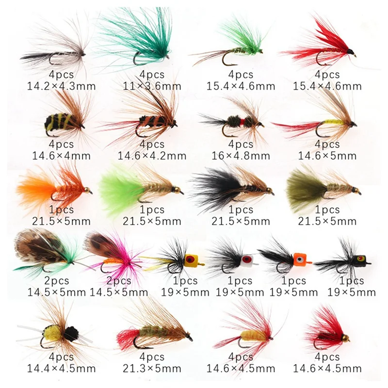 AF93-ensemble de crochets à mouche mélangés ensemble de décoration crochet à mouche décoration crochet de ceinture ensemble mixte crochet à mouche pour la pêche à la mouche truite appât à mouche