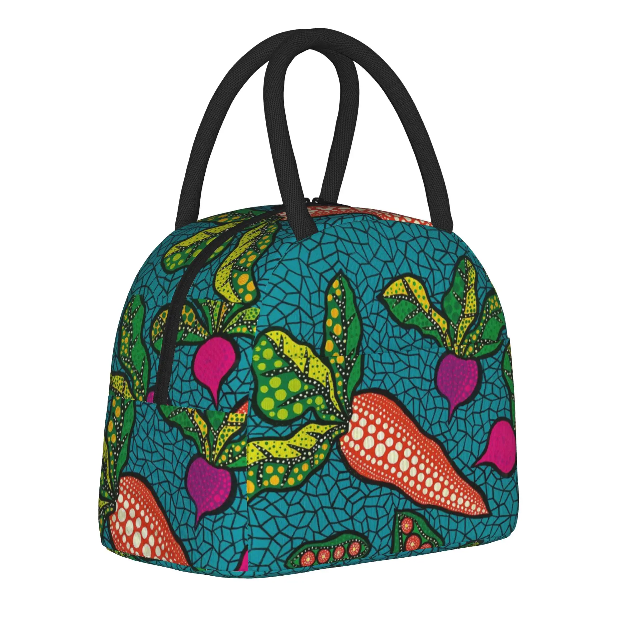Yayoi Kusama Insulated Lunch Bag Portable Nordic Polka Meal Container Thermal Bag Tote Lunch Box School  Outdoor Food Handbags
