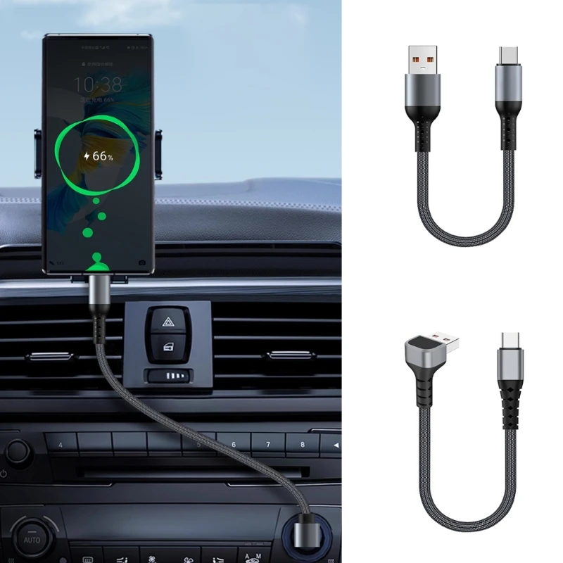 USB to Type C Charging Cable 90 Degree Connectors for Gaming Consoles Headphone