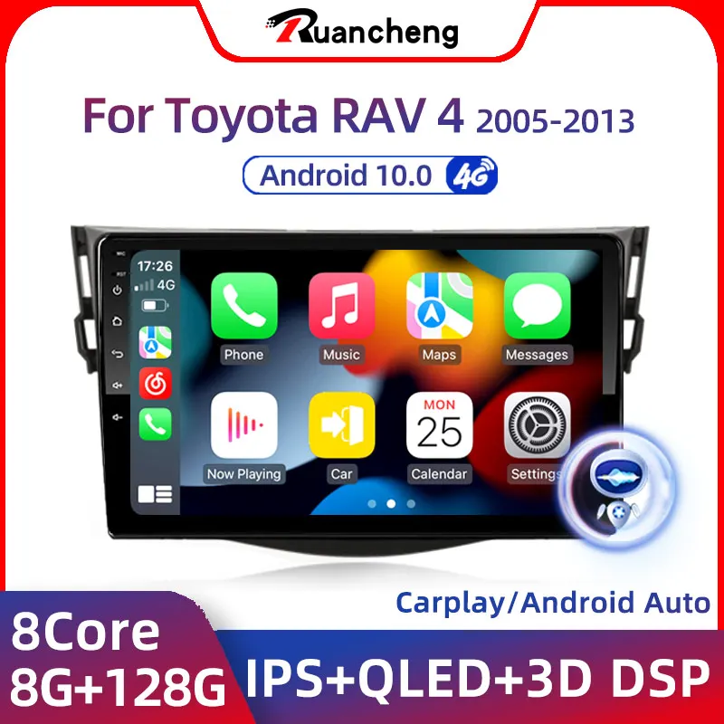 

RC 9'' Android 10.0 Car Radio For Toyota RAV4 Rav 4 2005-2013 Multimedia Video Player 2Din DSP Navigation GPS 4G Net WIFI stereo