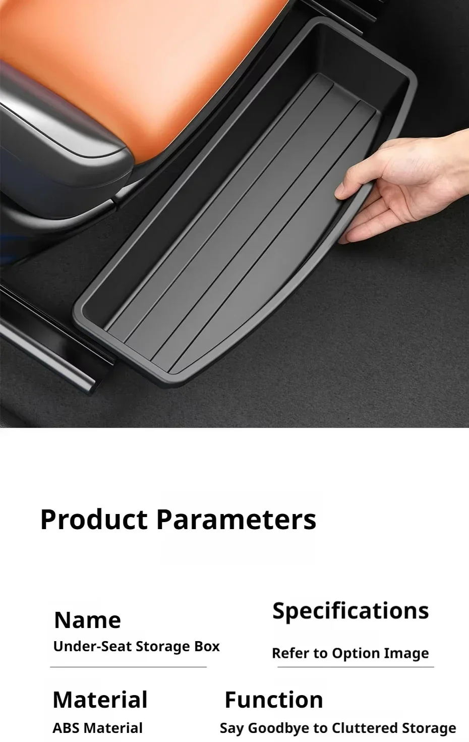 Aufbewahrungsbox unter dem Sitz Universeller Autositz-Organizer Abnehmbare Aufbewahrungsbox Gadget-Etui Universelles Zubehör – Detail 6