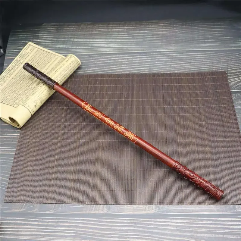 لعبة زخرفة عصا فنون الدفاع عن النفس من خشب الورد روي الذهبي المطلي بالذهب والنحاس وينوان
