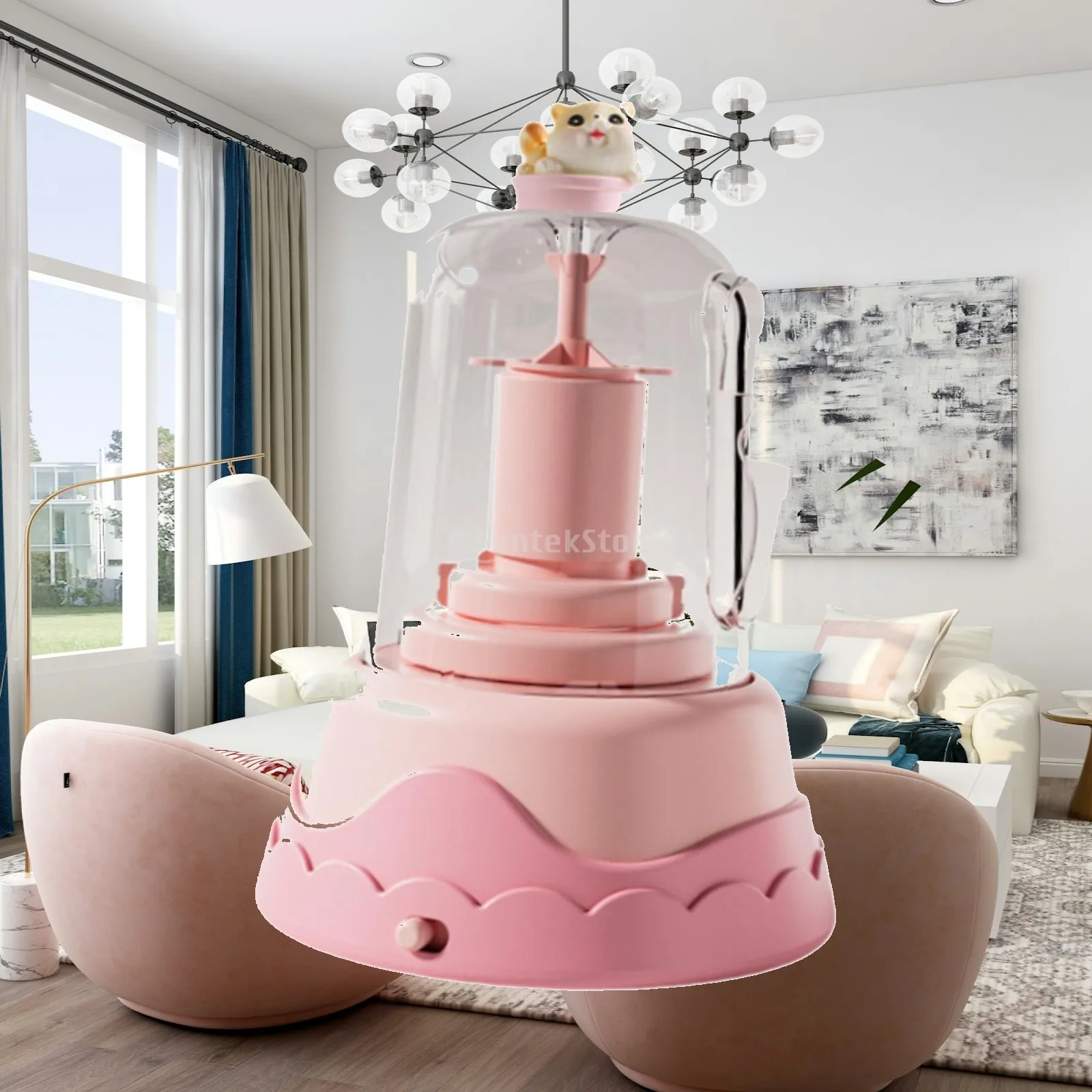 ABS Electric Pottery Wheel Beginner Clay Forming Machine for Kids Interactive Drawing Art Toy