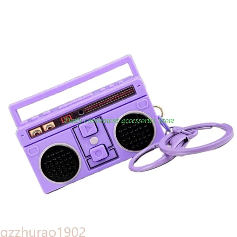 97QB Creative Recorder Keychain Retrô Keychain Player para Playback Música Portable Keychain Pingente Decorative Decorative