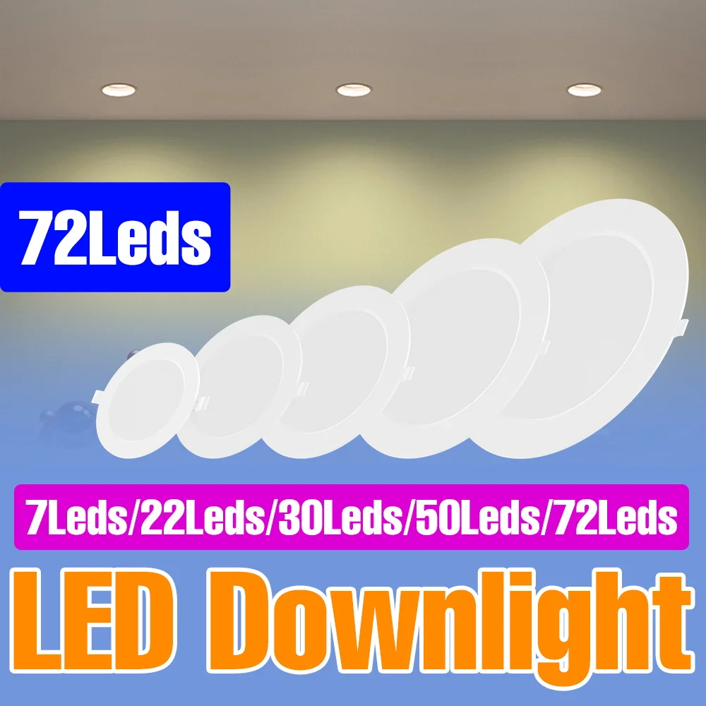 25W LED Downlight 220V Ceiling Recessed Panel Light Indoor Ultra Thin Round Spotlight Living Room Bedroom Kitchen Lighting