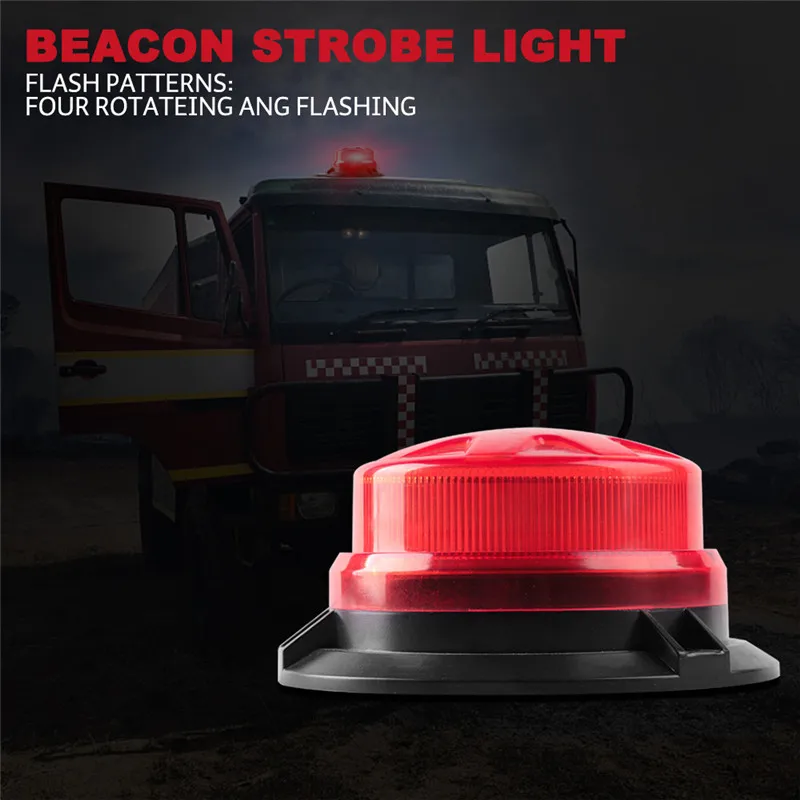 Beacon Emergency Strobe Warning Flash Lights Led with Magnet For Trucks Cars Bus Forklift Ceiling Red Orange Blue 12V-24V