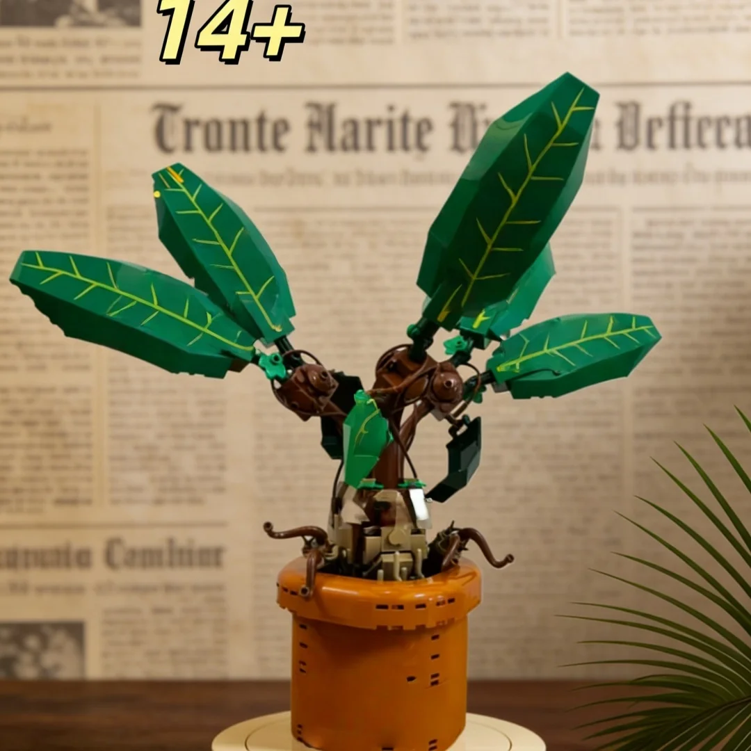 

MOC creative green plant building blocks adult difficult to assemble potted plants home decoration collection ornaments