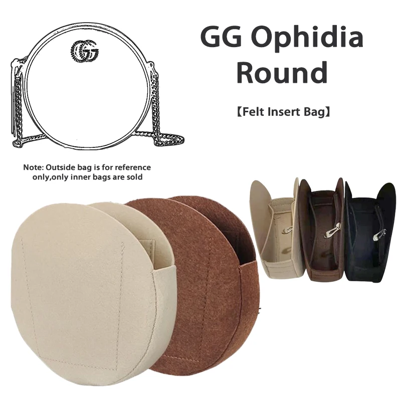 

EverToner фетровый кошелек-органайзер вставки круглая сумка для GG Ophidia круглая мини-сумка на плечо фетровая круглая косметичка