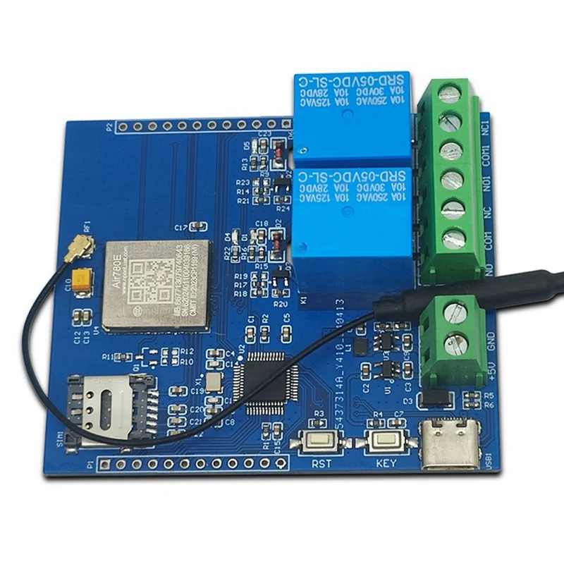 DC 5V STM32 4G Networked Dual-Way Relay Relay Development Board Onboard AIR780E Module I/O Port STM32 Development Board