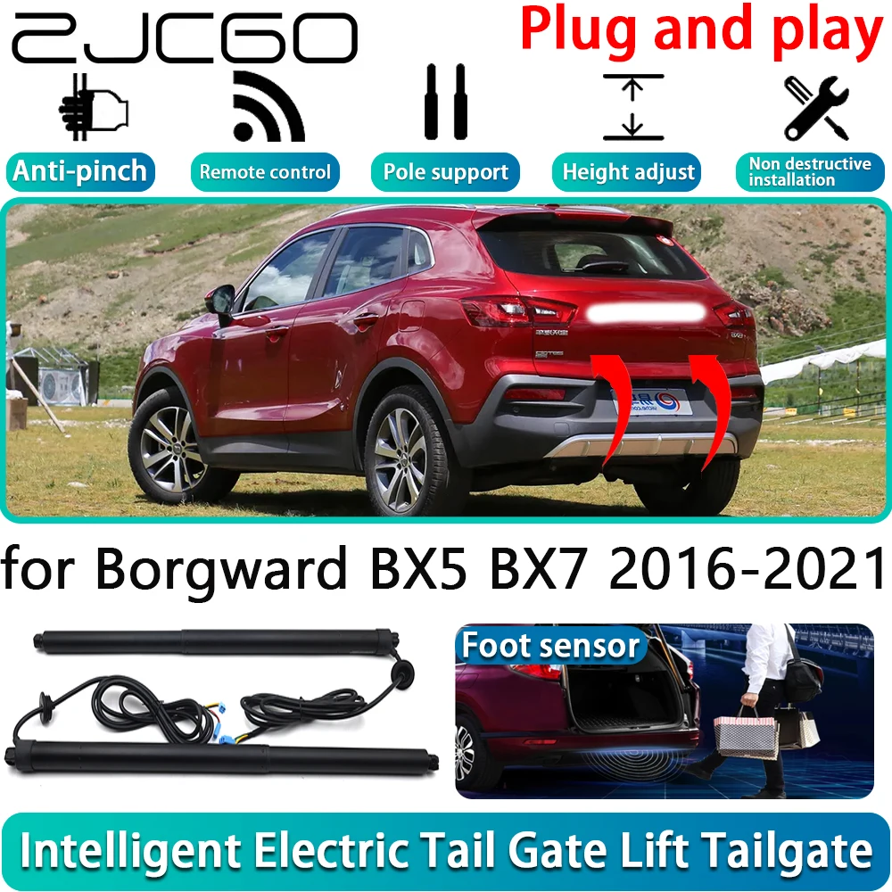 

ZJCGO for Borgward BX5 BX7 2016-2021 Car Electric Powered Tailgate Power Liftgate Automatic Tailgate System With Foot Sensor