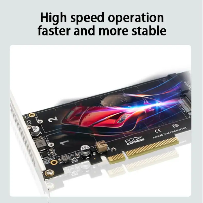 Imagem -05 - Dupla M.2 Nvme Pcie x8 Split Card com Pcie 4.0 Suporte para Ssd Adaptador de Expansão Raid na Placa Mãe