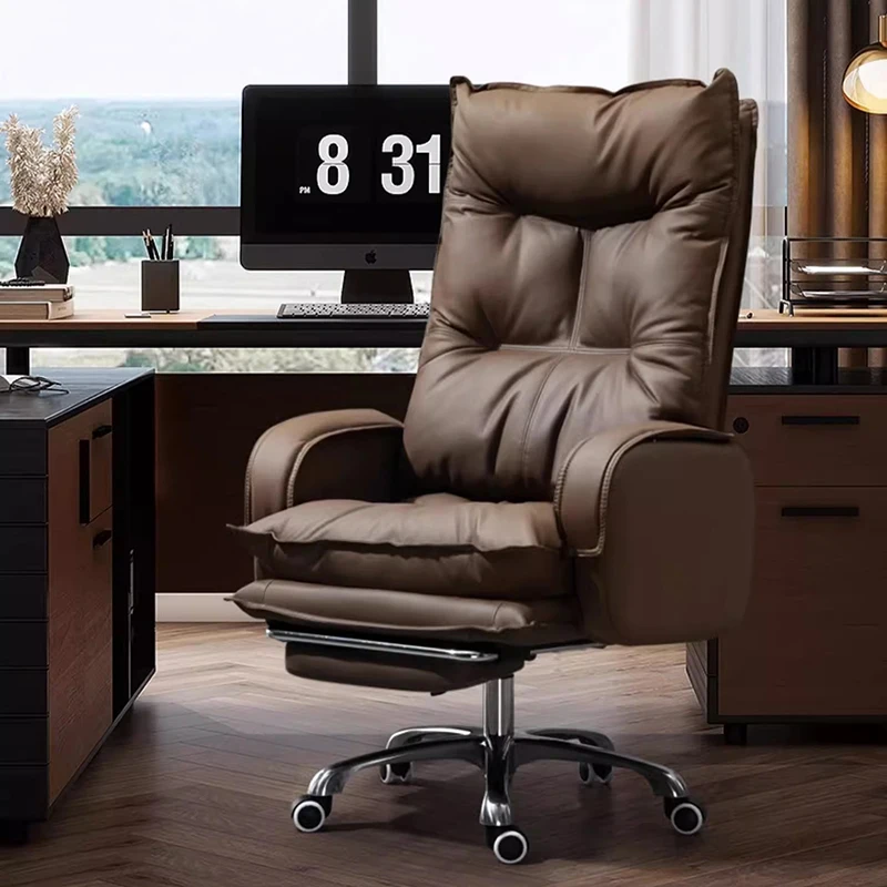 

Designer Leather Office Chair Ergonomic Rolling Playseat Recliner Office Chair Reading Pedicure Silla Oficina Trendy Furniture
