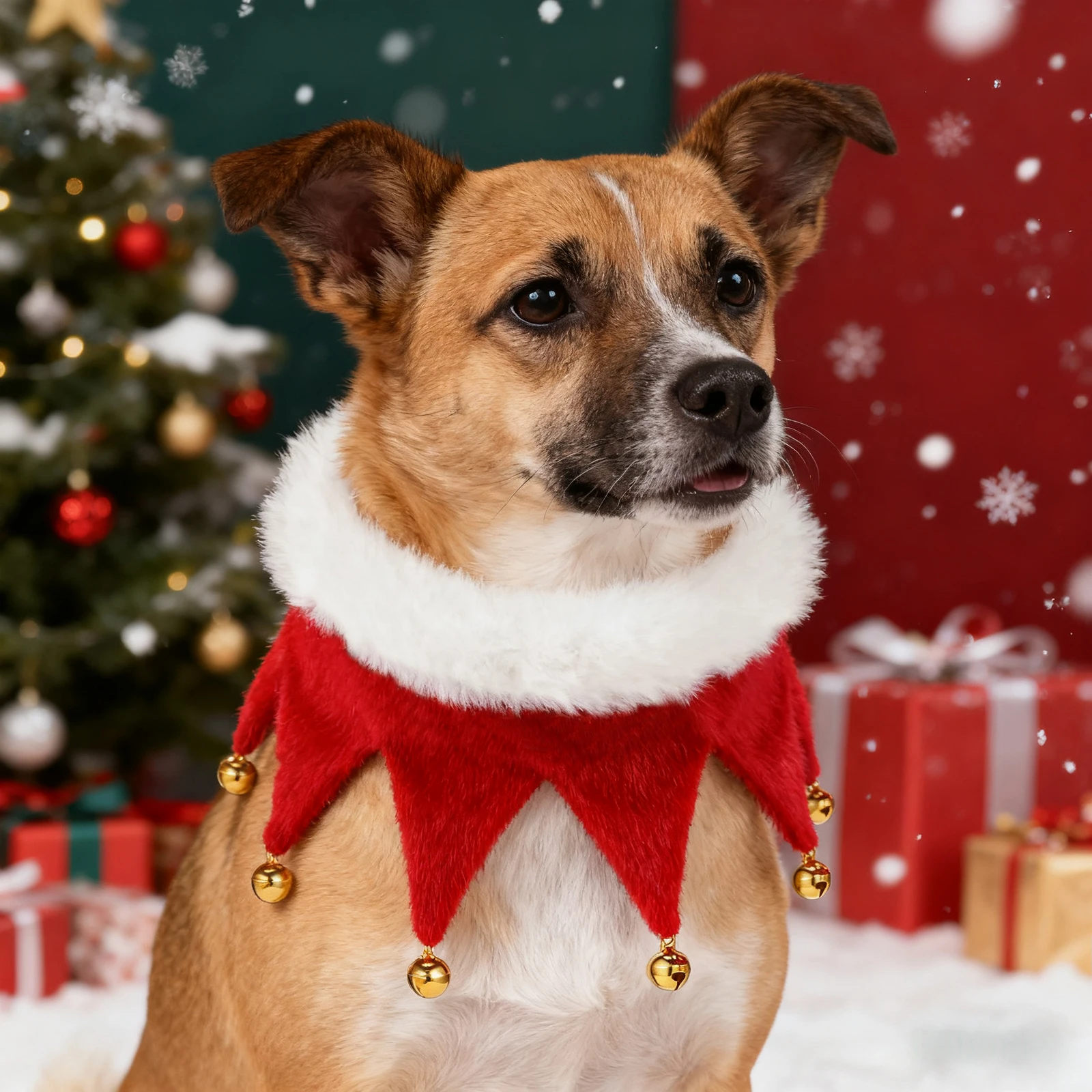 

1pc Pet Collar Adjustable Lightweight Dog Cat Puppy Neck Collar Bell Holiday Party Accessories Scarf For Small Pets