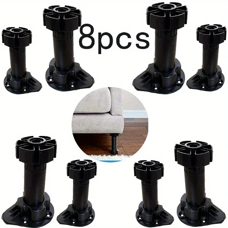 8pcs DIY Cabinet Levelers Kitchen Toe Kick Capacity per Leg Leveler Adjustable Cabinet Feet for Furniture Cabinets Adjustable