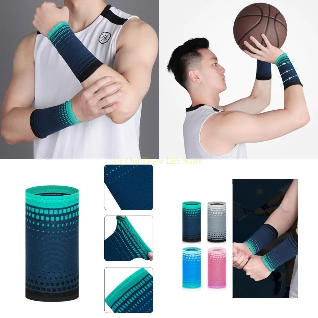 77UF Sports Bracer Outdoor Knitted Wristband Wrist Strap Basketball Fitness Weightlifting Wrist Support Brace Wraps Guard