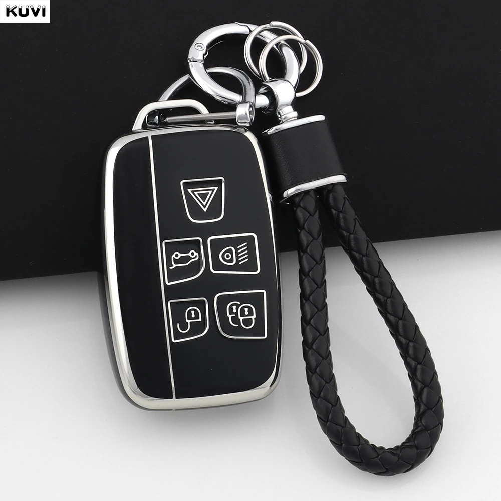 

Модный чехол для автомобильного ключа из ТПУ для Land Rover Range Rover Sport Evoque Freelander Velar Discovery 4, Jaguar XE XJ XF, брелок для гитары