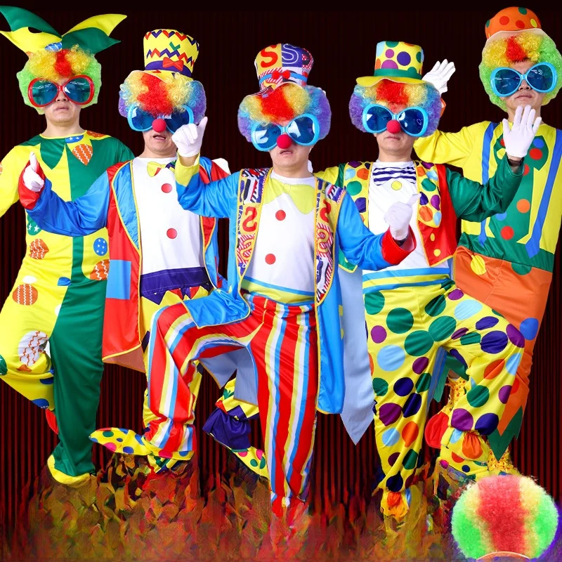 

Хэллоуин ex Костюм Клоуна Волшебный Косплей eup Танцевальный Театр Цирковой Костюм Клоуна Мужской Женский Традиционный Этнический С...