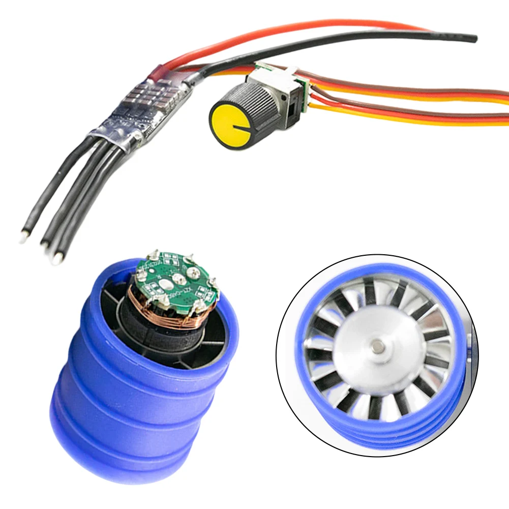 

Blue Aluminum Impeller Aluminum Impeller 130000 RPM Performance Hobby Project Compatible Integrated Speed Control