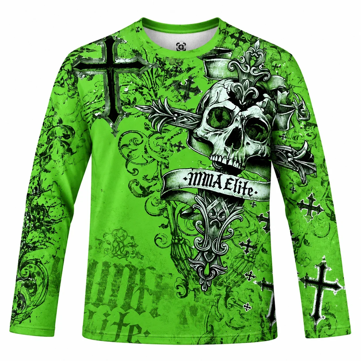 European and American 3D Printed Men's Fashion Skull Wing Print Long Sleeved T-shirt Outdoor Streetwear Mens T Shirts Retro Y2K