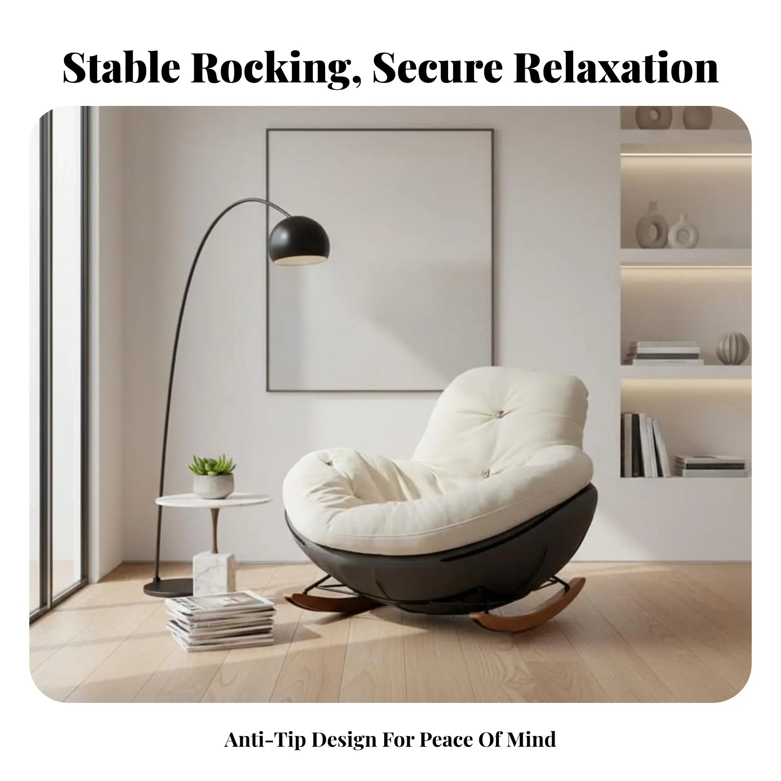 

Кресло-качалка в форме пингвина: уникальный дизайн, современный стиль, мягкая текстура для дома и спальни