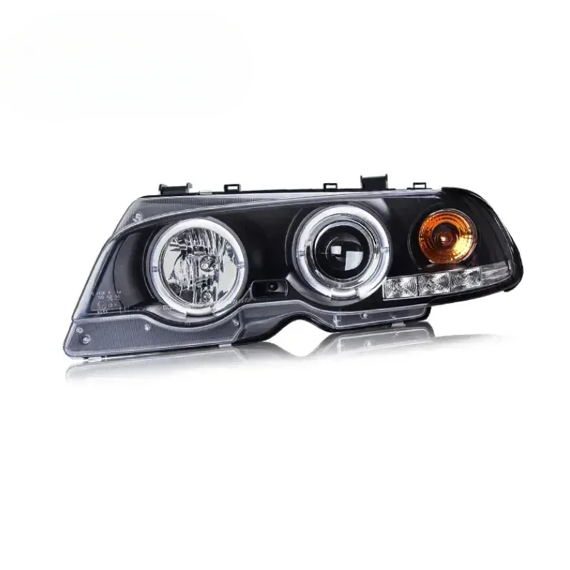 Car Parts Upgraded LED Angel Eyes Headlamps Assembly For BMW 3 Series E46 1998-2002 Headlights Front Daytime Running Lamps