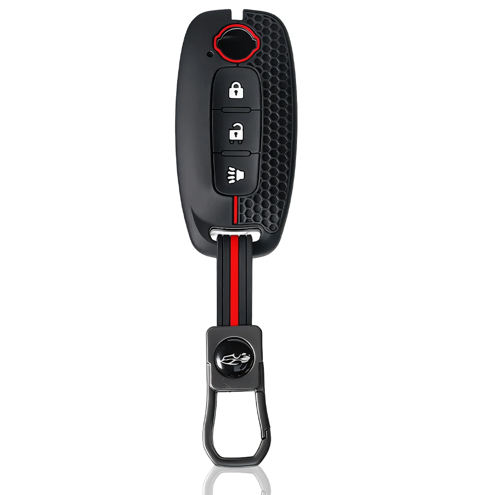 For Nissan X-TRAIL SYLPHY Altima Qashqai Pathfinder Kicks Ariya 2022 2023 2024 2025 Silicone Car Remote Key Cover Case Keychain