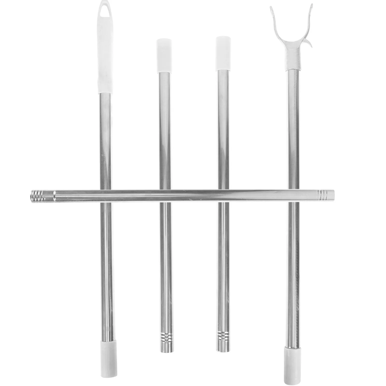 Detachable Clothesline Rod Heavy Duty Adjustable Retractable Clothes Drying Pole Telescoping Reach Pole for Home Balcony Use