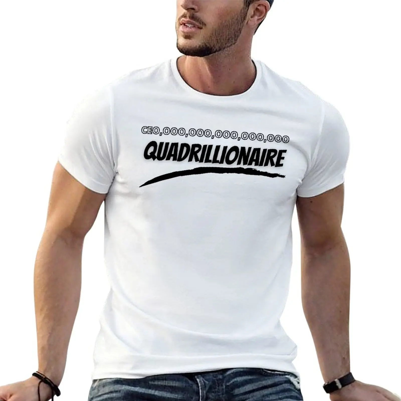 

man Quadrillionaire for pack shirt t white t man shirts CEO T-Shirt cotton