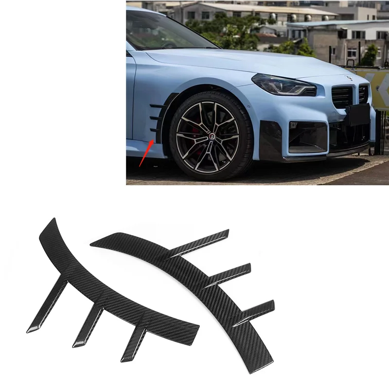 M Performance Style Dry Carbon fiber Front Bumper Wheel Eyebrow 2 PCS For BMW M2 G87 2-Door 2023+ G87 Front Wheel Eyebrow