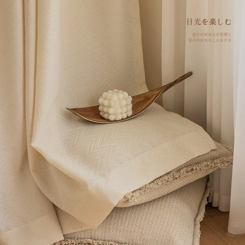 Custom Size Textured Jacquard Allows Light To Filter Through While Ensuring Privacy Curtains for Living Dining Room Bedroom