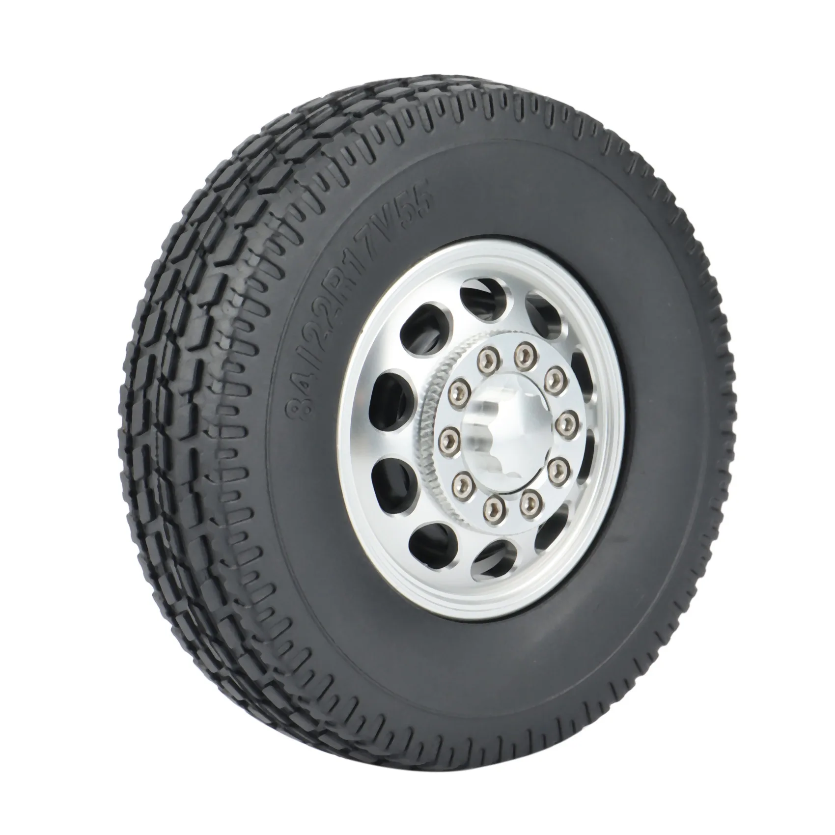 6 sztuk Tamiya Wheel Tire kompletny zestaw metalowy przód i tylna piasta koła do 1/14 RC Trailer ciągnik siodłowy części do ulepszenia samochodów