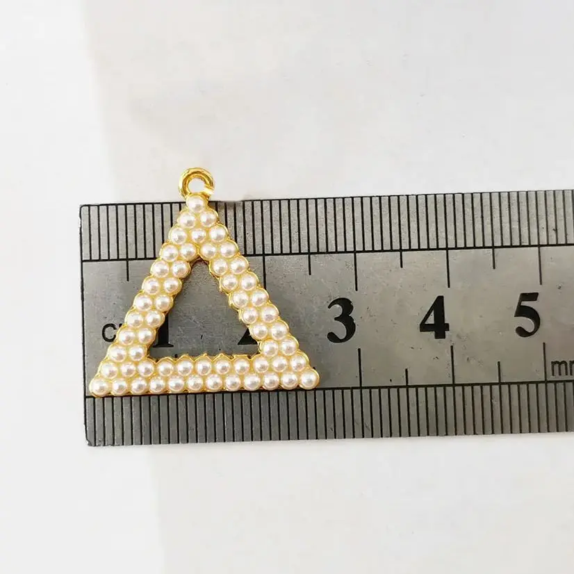 

20pcs Handmade Greek Sorority Greek Letter Triangle Charms Women Jewelry Making Accessories