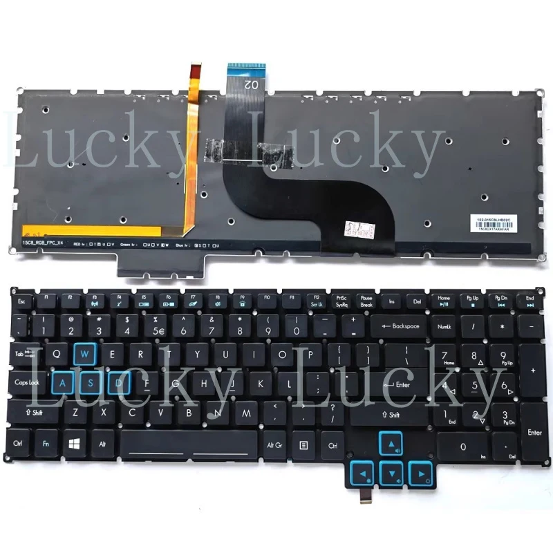 

Клавиатура с подсветкой для Acer Predator Helios 500 PH517-51 PH517-51-79E8 PH517-61 (US-раскладка)