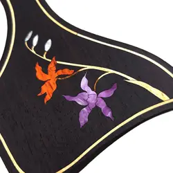 Acoustic Guitar Pickguard Rosewood Solid Wood Inlaid Inlaid Abalone Flower for 40-43 Inch Acoustic Guitar Scratch Plate