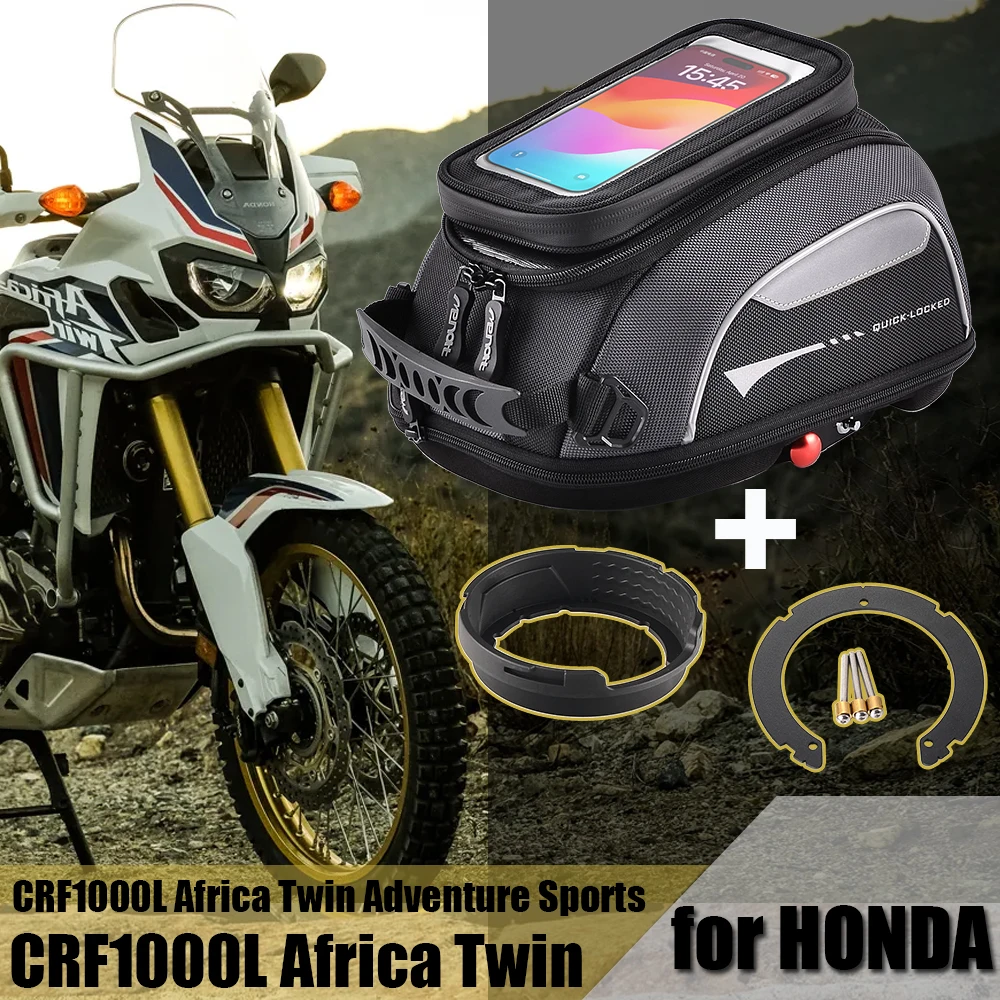 

For Honda CRF1000L Africa Twin Adventure Sports XL 750 Transalp Tank Bag Quick Lock Fuel Luggage Carrie Top Case Waterproof