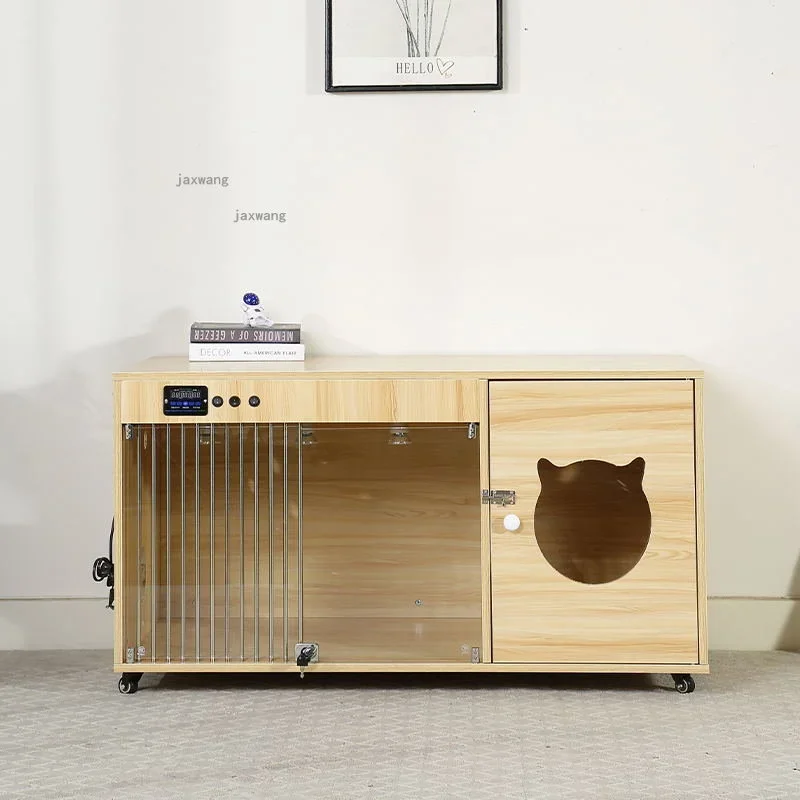 

Solid Wood Rental Room Cat Cages Nordic Kitten Delivery Room Creative Homestay Smart Cats Cabinet Fashion Dogs Villa Pet House H