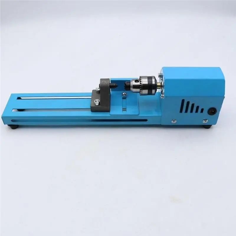 Handmade Teaching Lathe Micro Lathe Multi-Functional Household Small Buddha Beads Bead Grinding And Polishing Mini Lathe EU Plug