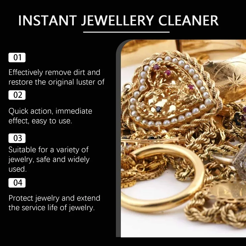 100ml Jewelry Cleaner Silver Jewelry Necklace Ring Clean Polishing Spray Ring Care Washing Fluid Multi-Function Cleaner