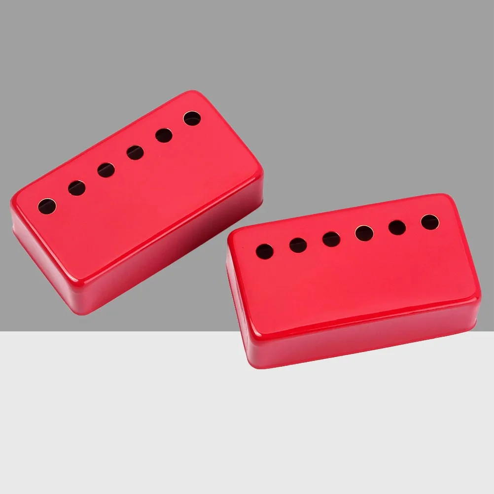 

2 pcs Electric Guitar Humbucker Pickup Cover Red Fully Enclosed Metal Shield For Style Single Coil Pickups Dustproof