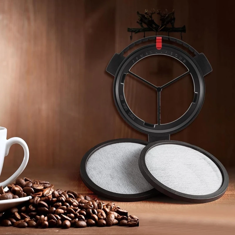 Juego de filtración de cafetera de repuesto M14K-24PCS, disco de filtro con marco Compatible con cafeteras y cerveceras Mr.