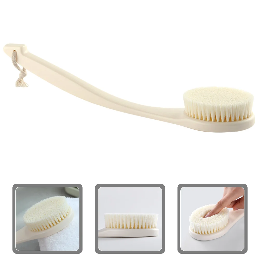 

Back Shower Brush Long Handle Bath Scrubber Body Cleaning Exfoliating Tool For Back Bathing Massage Waterproof Bathroom