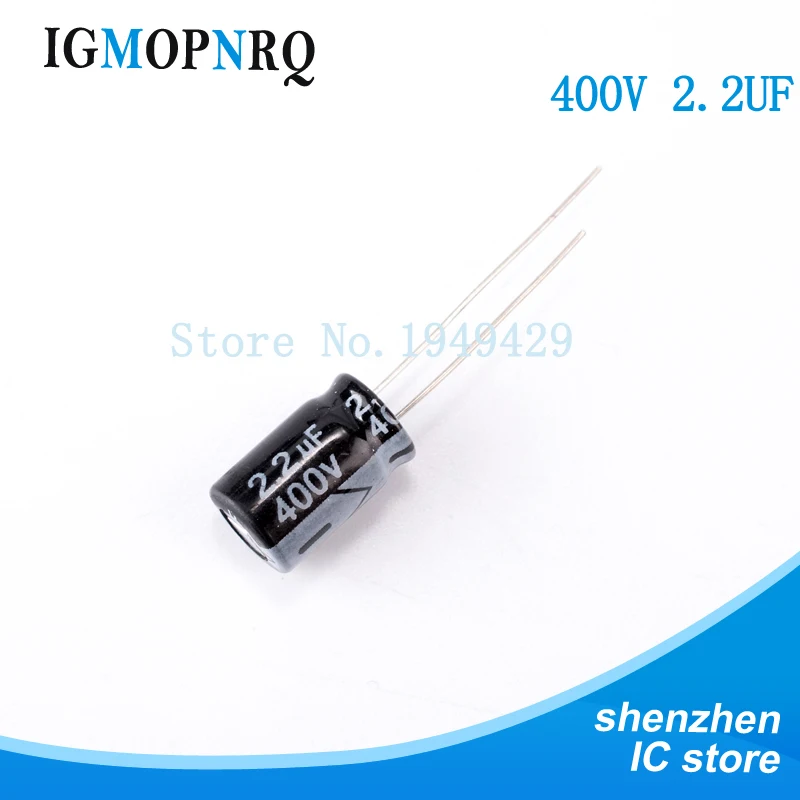 20PCS/LOT 2.2uF 400V Aluminum electrolytic capacitor 8*12 Electrolytic Capacitor 400v 2.2uf