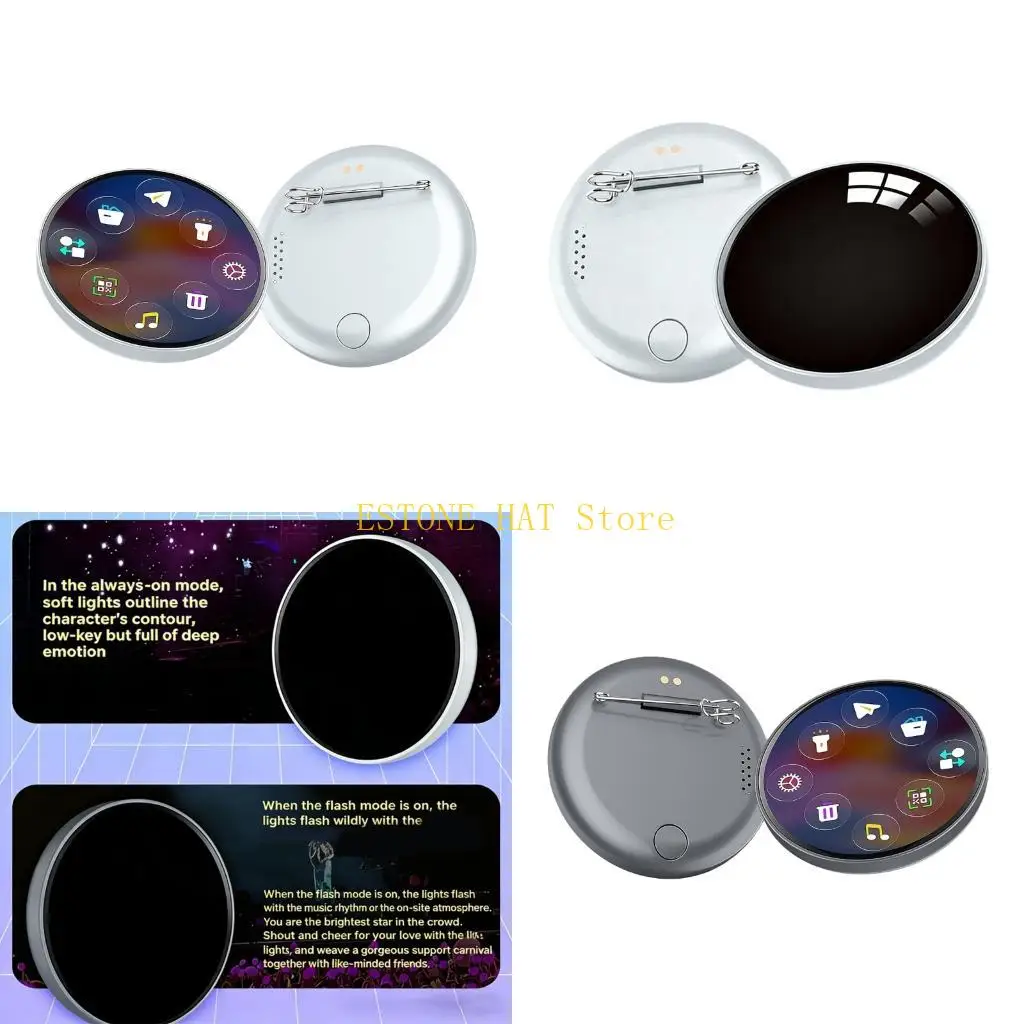 49MF Anime ABS Pin Digital Display Badge for Enhancing Various Outfits and Styles