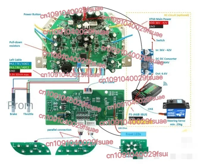 Balance Car Controller A8 Mainboard of Balance Car Universal Two-Wheel Hoverboard Gyroscope 36 Modified Kart Drive