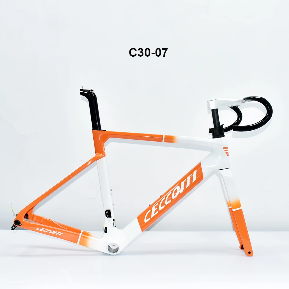 Carbon Frame with Full Hidden Cable Handlebar,Disc Brake Frame, T47 Bottom Bracket Bicycle Road Frame